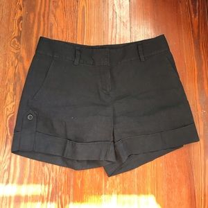 Theory black shorts size 6
